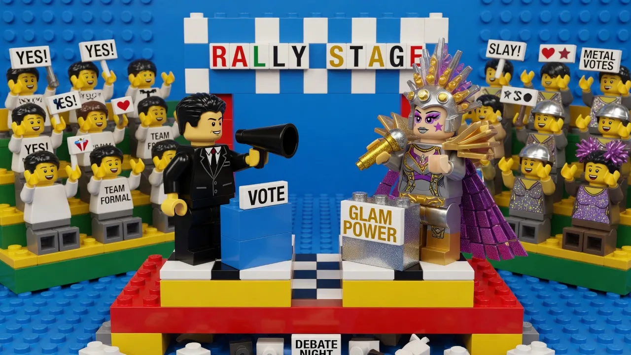 Political momentum interrupted by creative challenge from satirical opponent