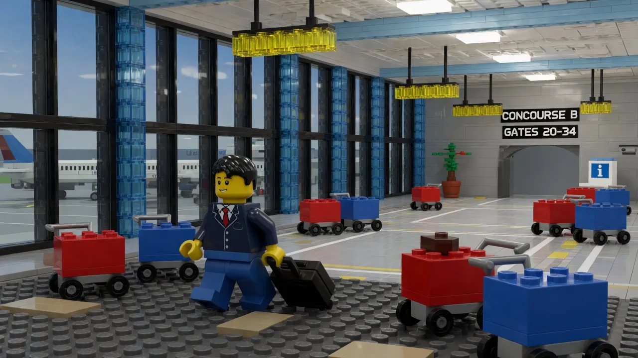 Dulles Airport removes its aging people mover shuttle system.