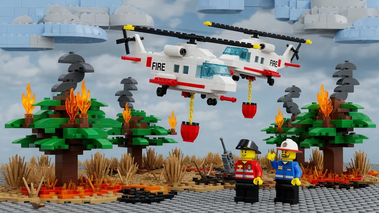 Two firefighting helicopters collide mid-air while battling a wildfire in Greece.