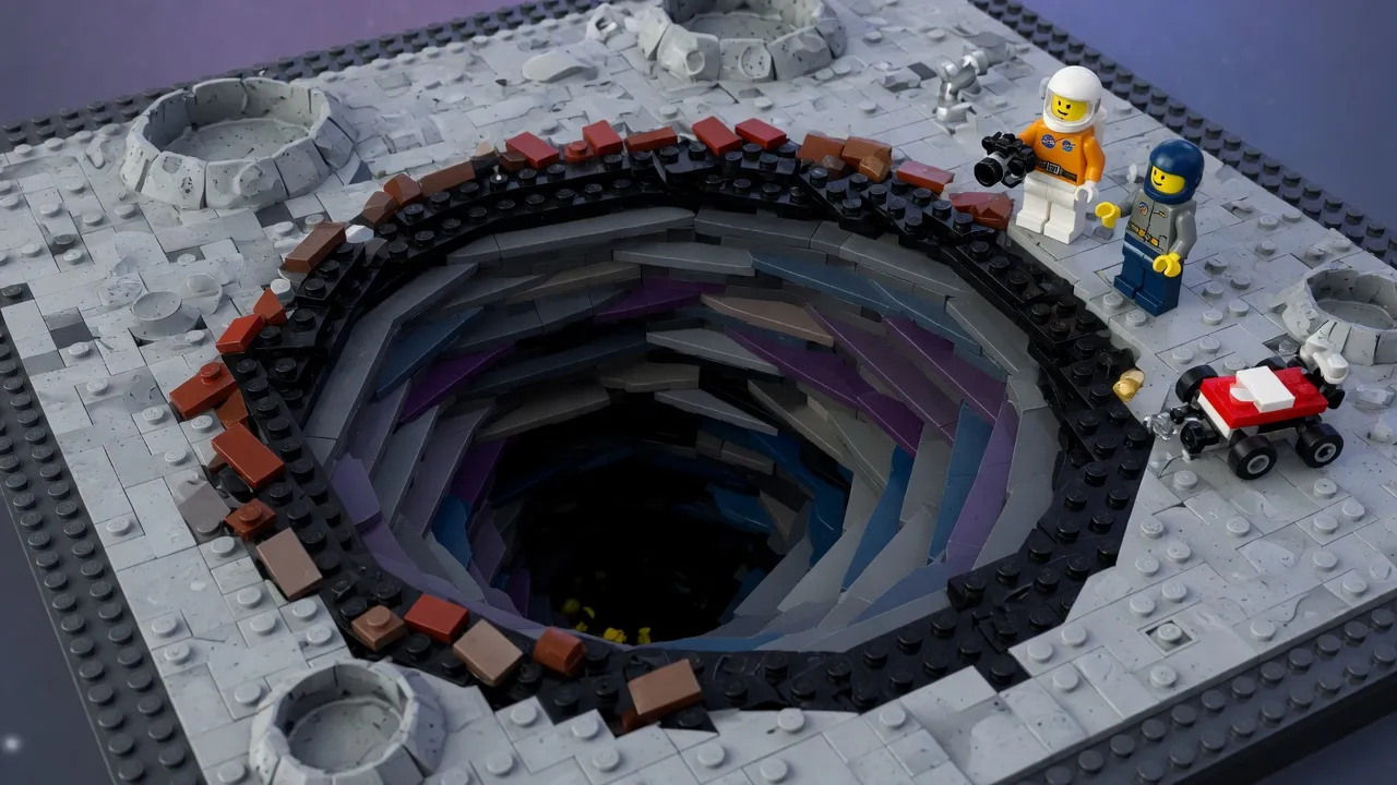 Researchers discover entrance to massive ancient lava tube beneath the Moon's surface