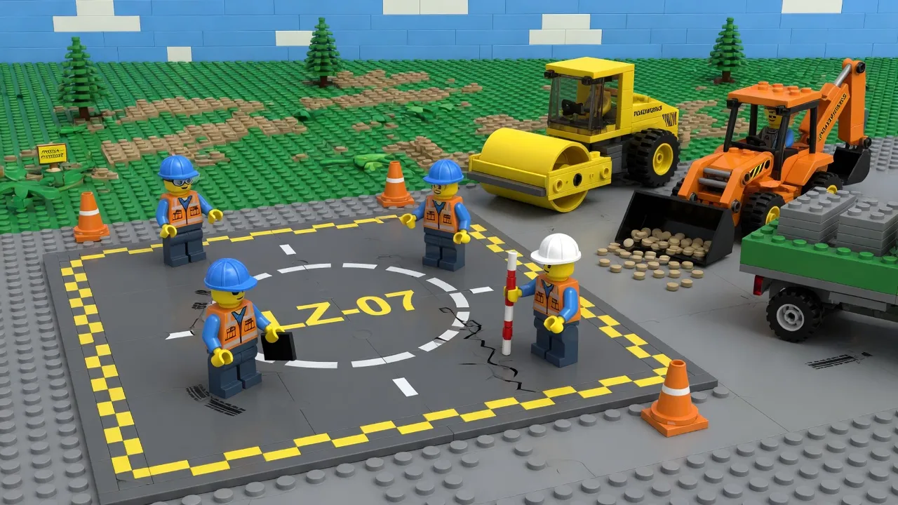 Trump directs modifications to newly constructed helipad following intensive construction efforts.