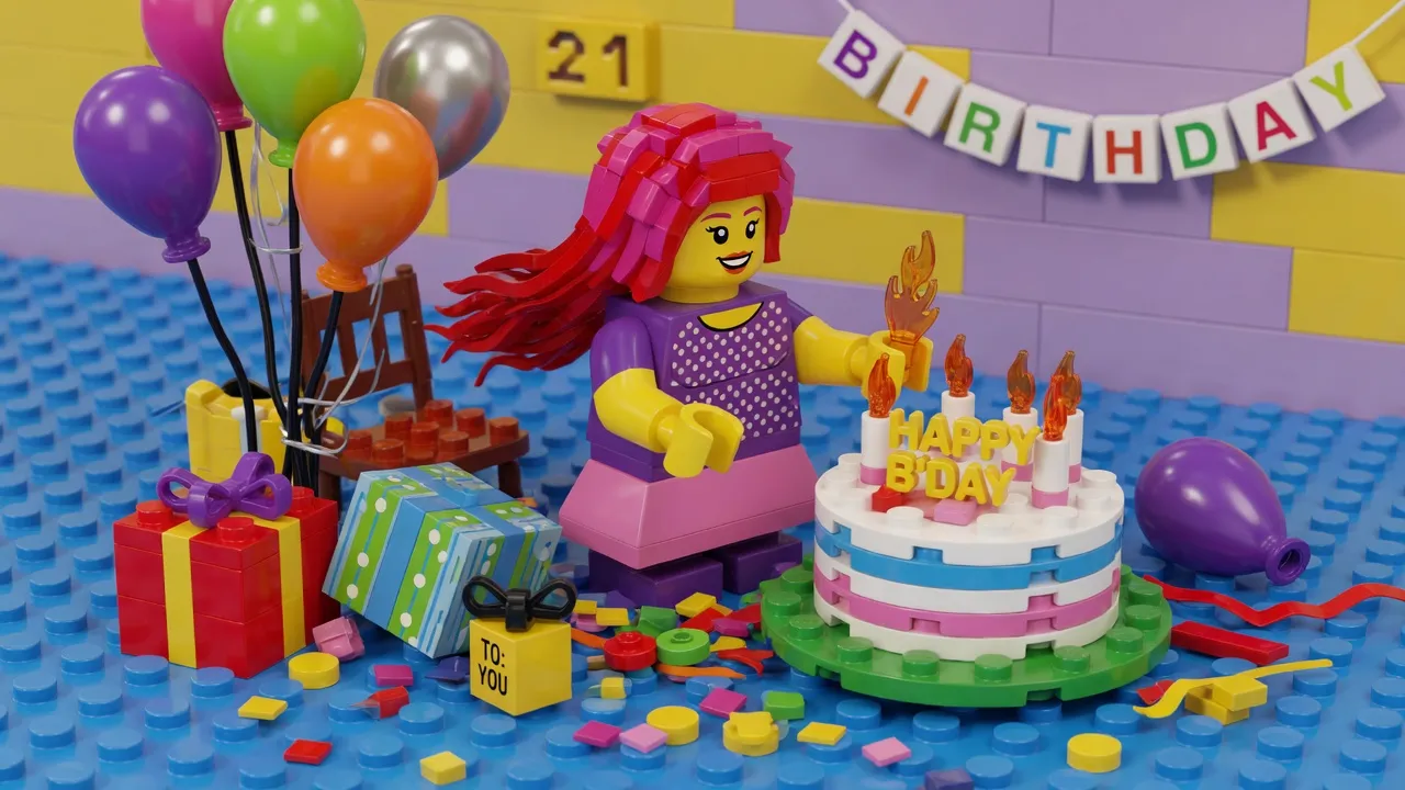 Celebrity offspring celebrates 20th year with striking red hair debut